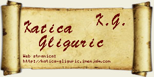 Katica Gligurić vizit kartica